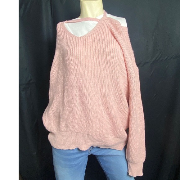 Accessories - Pink Ribbed Knit Beanie Hat Winter Warm Fashion Accessory size M